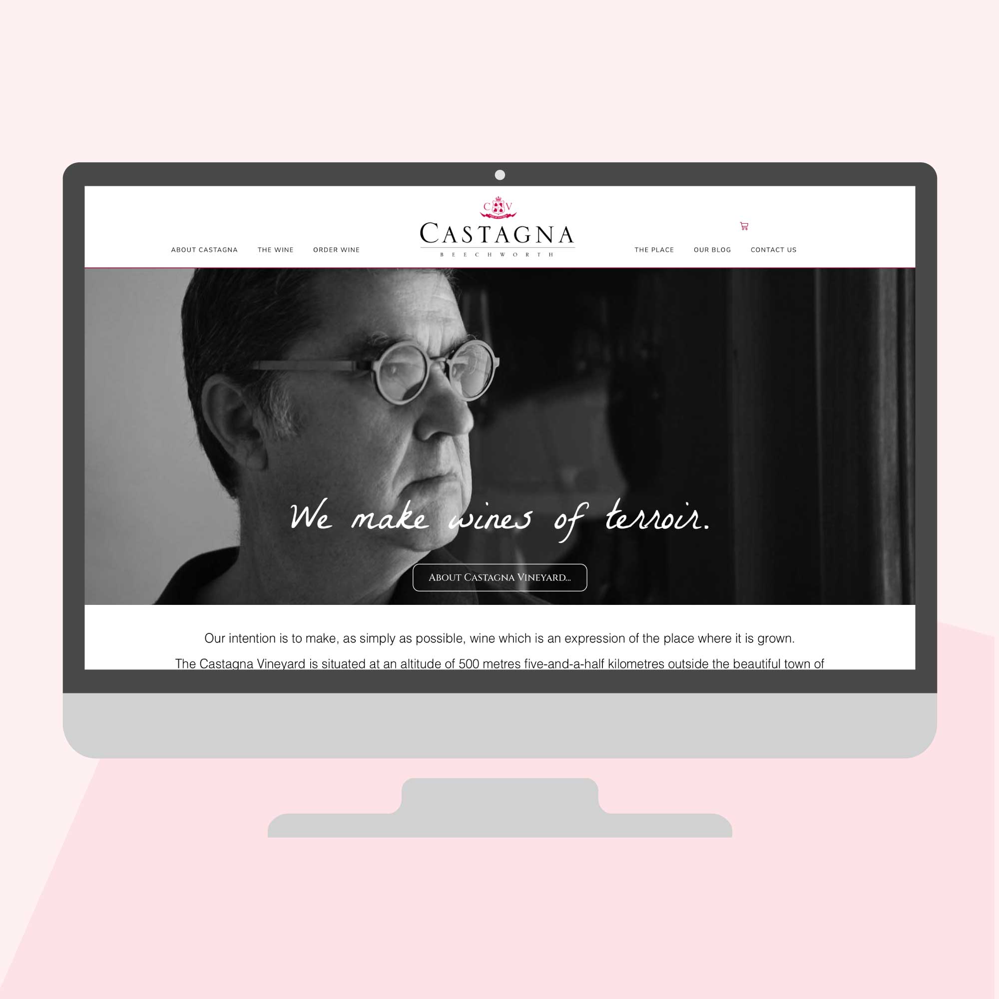 Redsally Studio ecommerce website design for Castagna vineyard