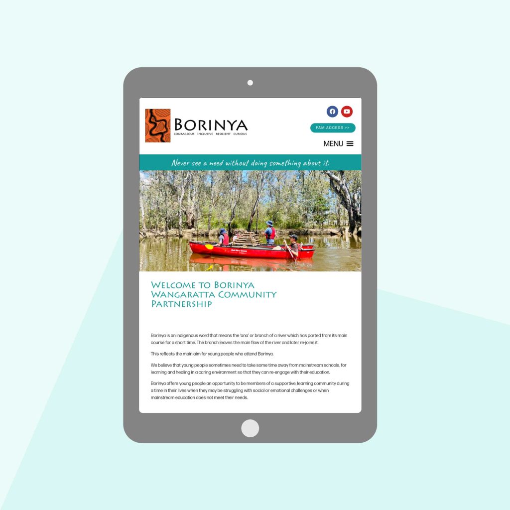 Redsally Studio school website design for Borinya Wangaratta